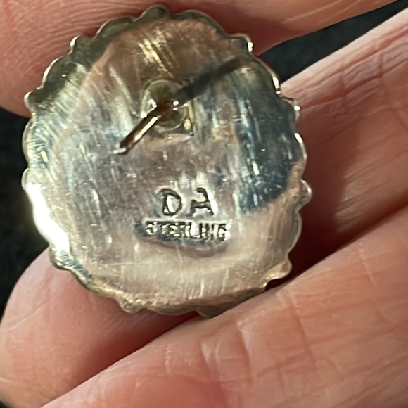 Turquoise & Sterling Earrings - Picture 2 of 5